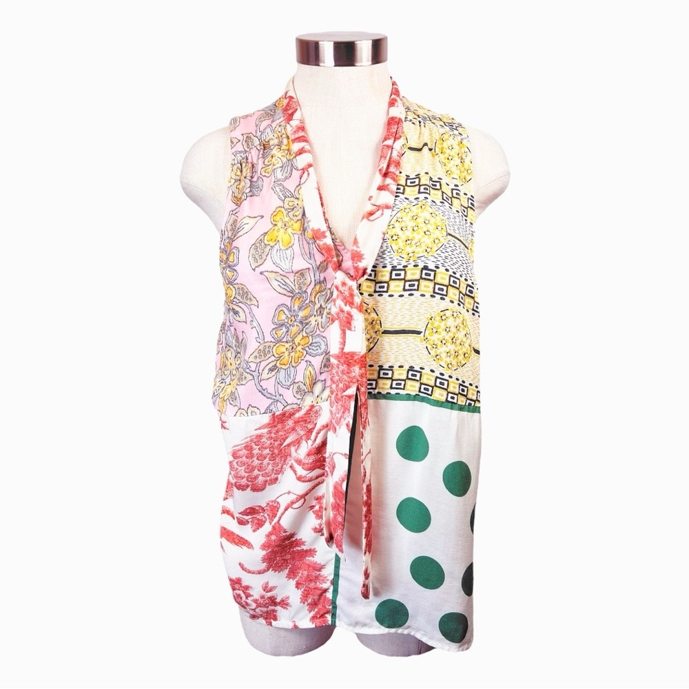 Anthropologie Moulinette Soeurs Multi‎ Print Sleeveless Top Size Small